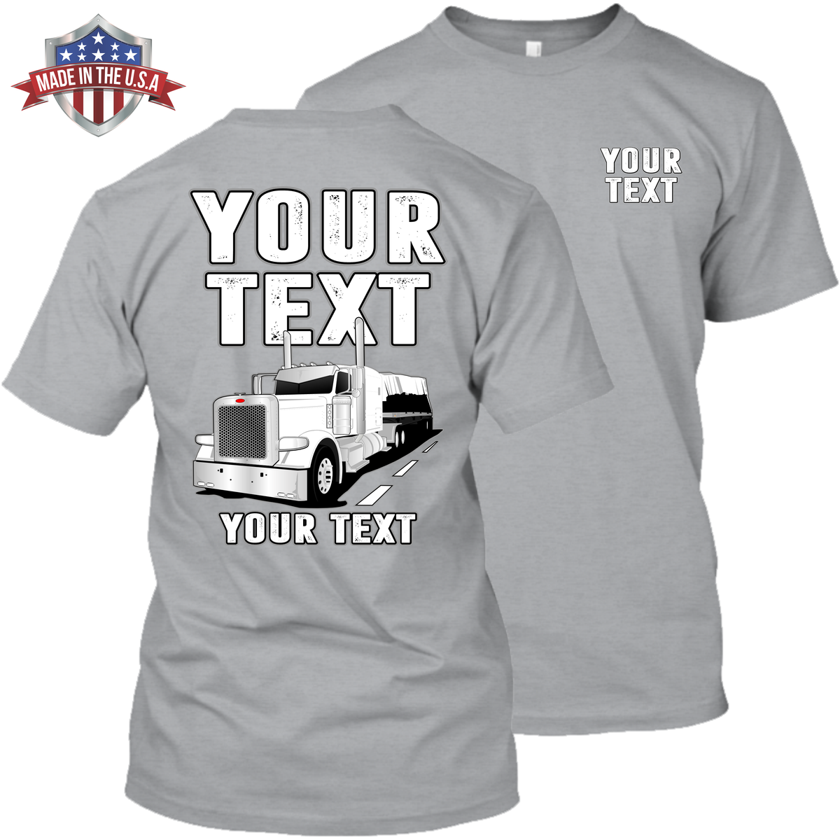 Peterbilt Flatbed - Your Text - Full Truck