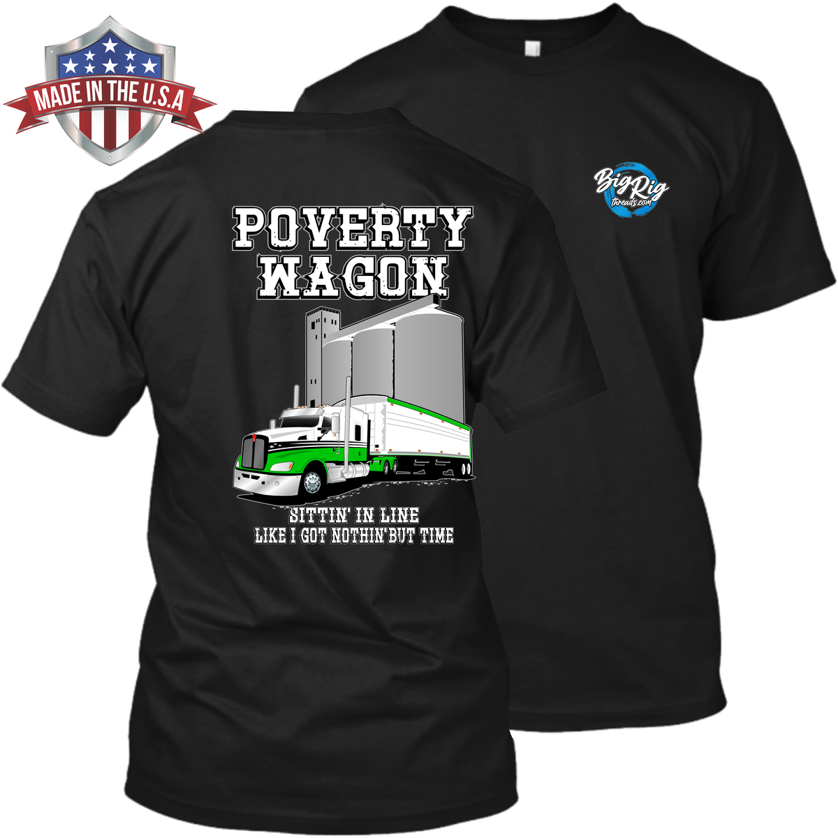 Poverty Wagon - Sittin' in Line - Kenworth T660 - Grain Hauler