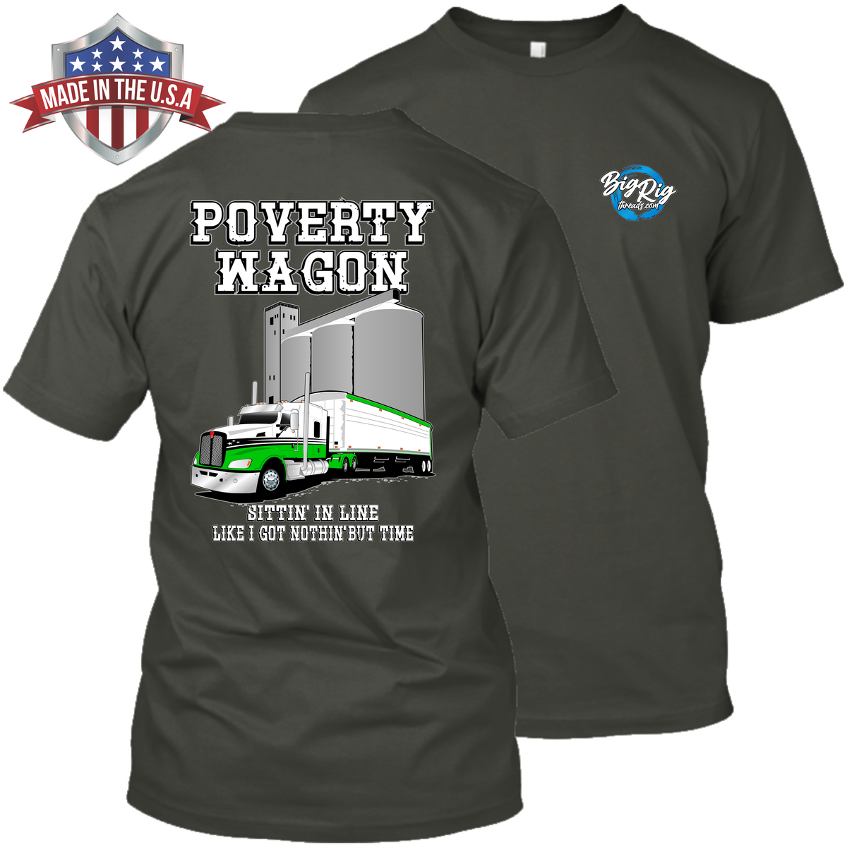 Poverty Wagon - Sittin' in Line - Kenworth T660 - Grain Hauler