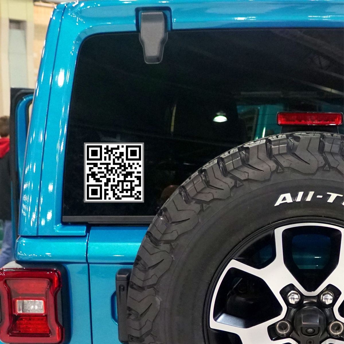 QR Code - Your Text/Text Image Here - Permasticker - Free Shipping