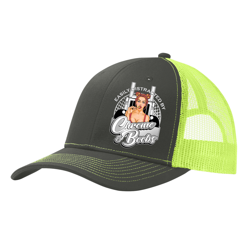 Easily Distracted by Chrome and Boobs - Hat - Peterbilt- Free Shipping