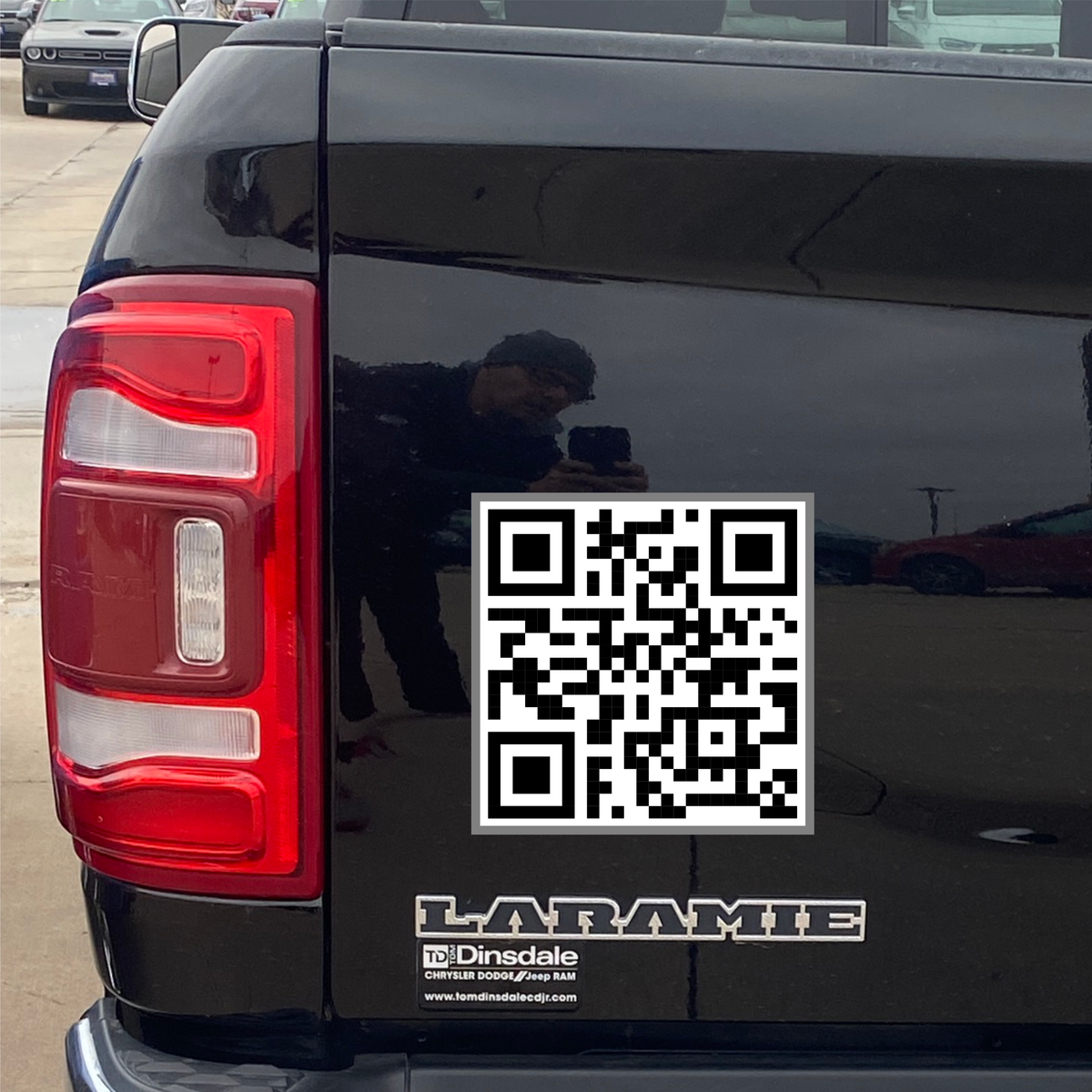 QR Code - Your Text/Text Image Here - Permasticker - Free Shipping