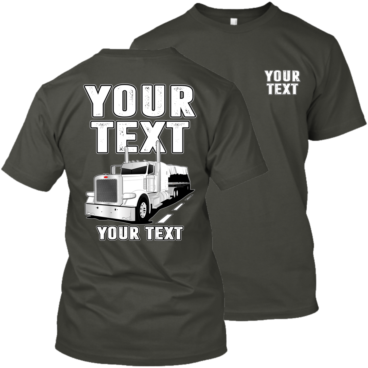 Peterbilt Flatbed - Your Text - Full Truck