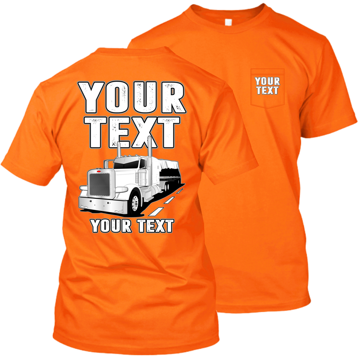 Peterbilt Flatbed - Your Text - Full Truck