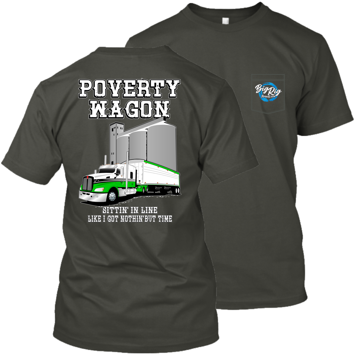 Poverty Wagon - Sittin' in Line - Kenworth T660 - Grain Hauler