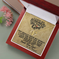 I Love My Small Town Girl - Everlasting Love Necklace - Solid 10K Gold w/ 18 Single Diamonds - Free Shipping