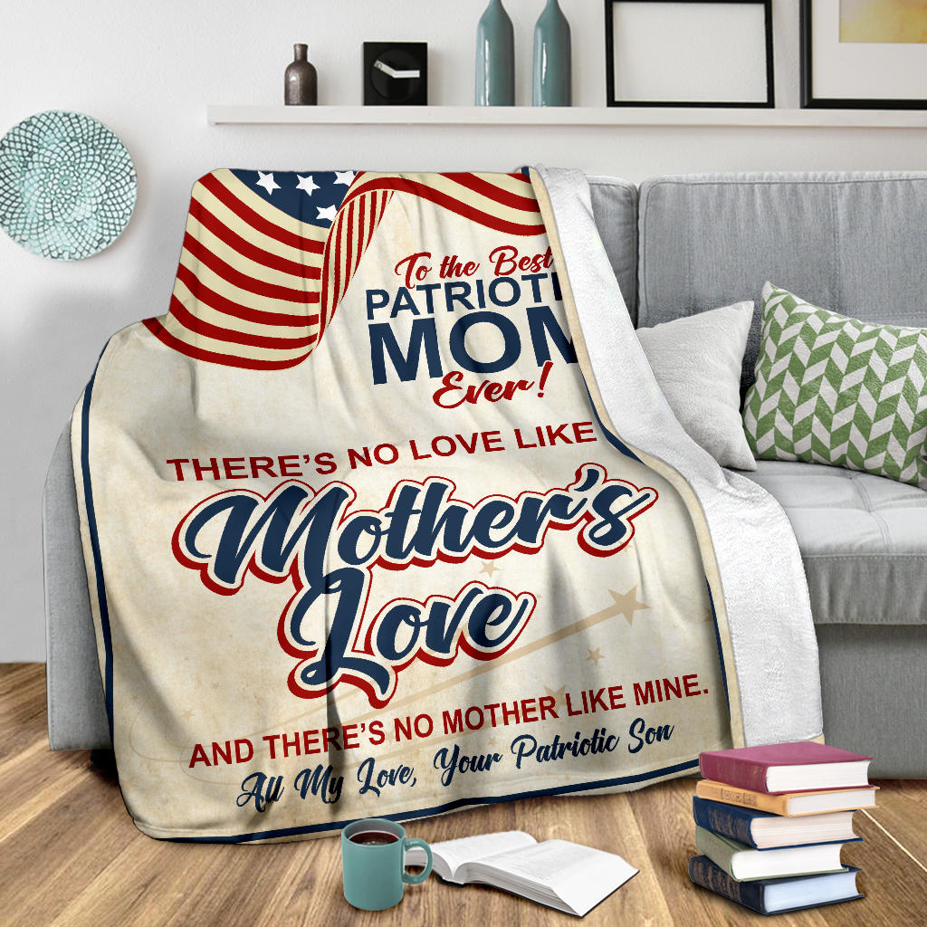 To the Best Patriotic Mom - Mother's Day Blanket - Daughter - Free Shipping