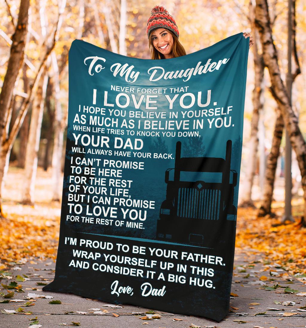 To My Daughter Fleece Blanket 9900 Free Shipping