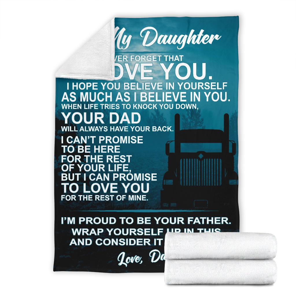 To My Daughter Fleece Blanket 9900 Free Shipping