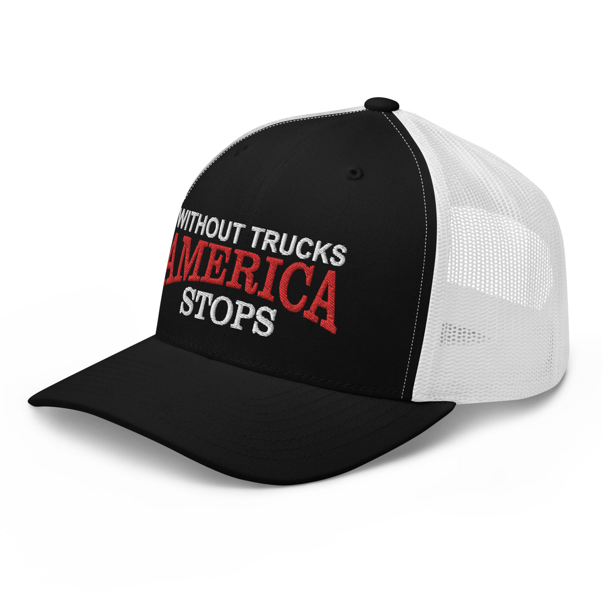 Without Trucks America Stops - Embroidered Hat - Free Shipping